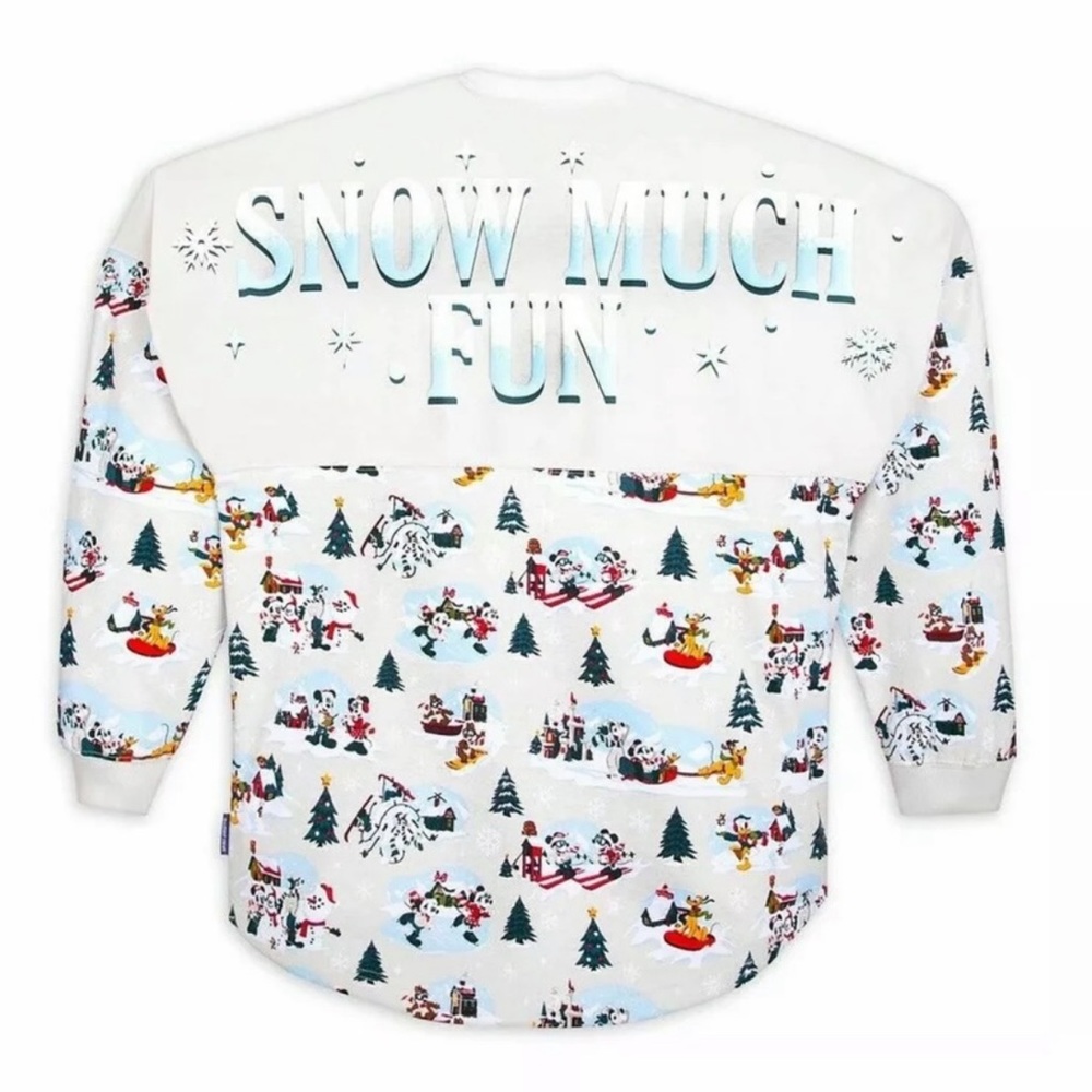 Disney Holiday Christmas Snow Much Fun Spirit Jersey Walt’s Lodge XL Extra Large